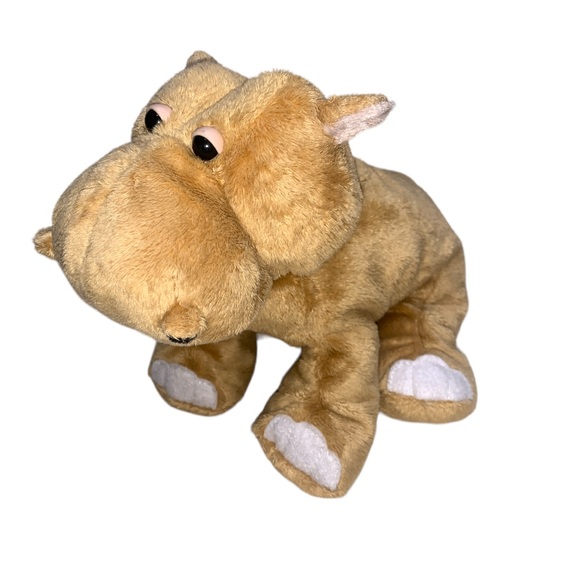 GANZ Toys 8 Light Brown Ganz kinz Mud Hippo Plush Stuff Animal